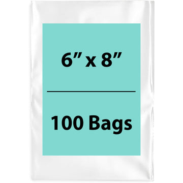 Clear Poly Bags 1.5 Mil 6" X 8" 100 Bags